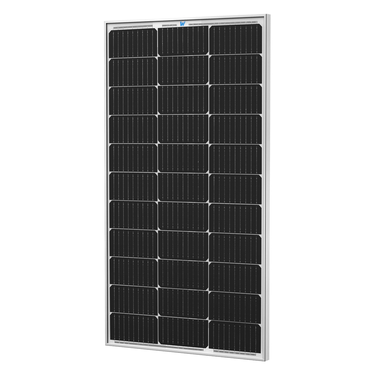 W SOLAR 100 Watt 12 Volt Monocrystalline Solar Panel | 25-Year Warrant