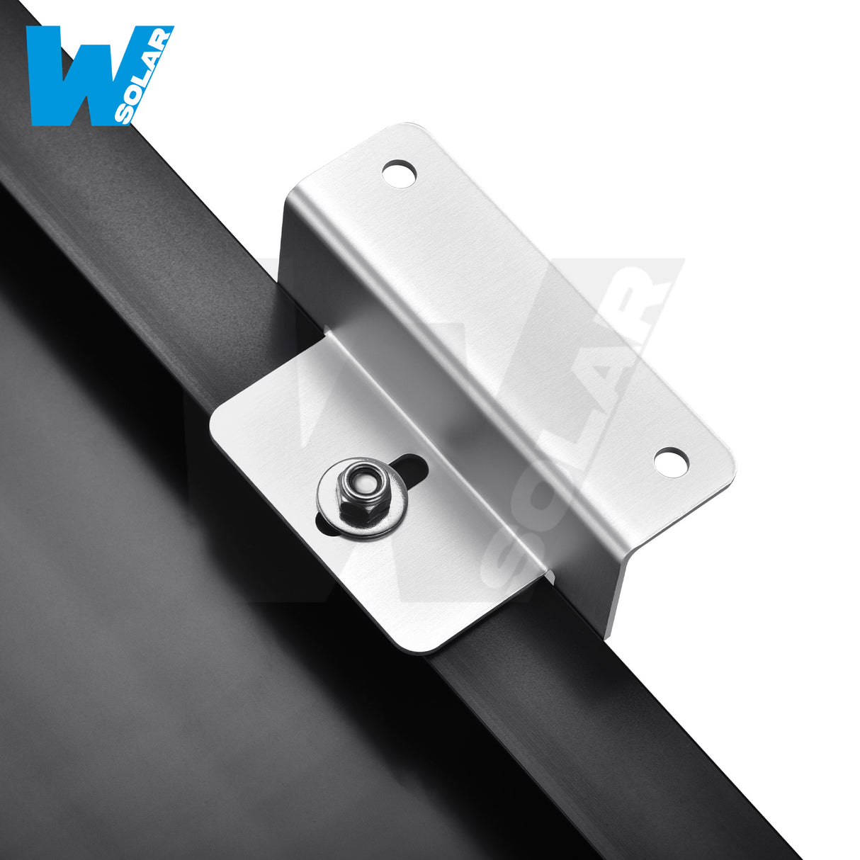 W SOLAR Z-Brackets for Solar Panels | Heavy-Duty Aluminum Mounting Brackets with Screws