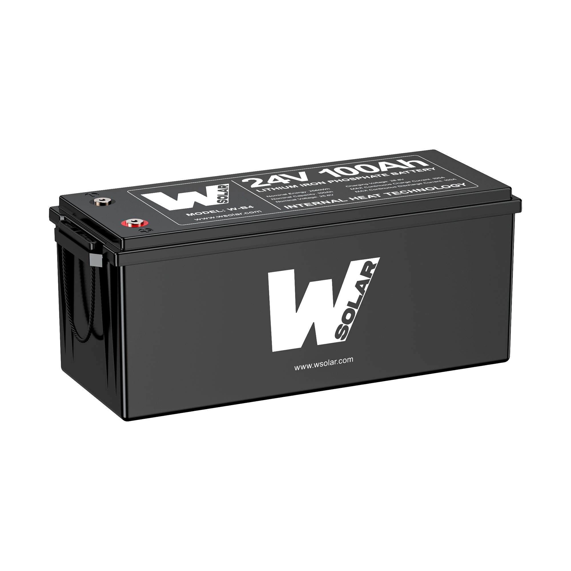 W SOLAR 24V 100Ah Internal Heating LiFePO4 Lithium Battery