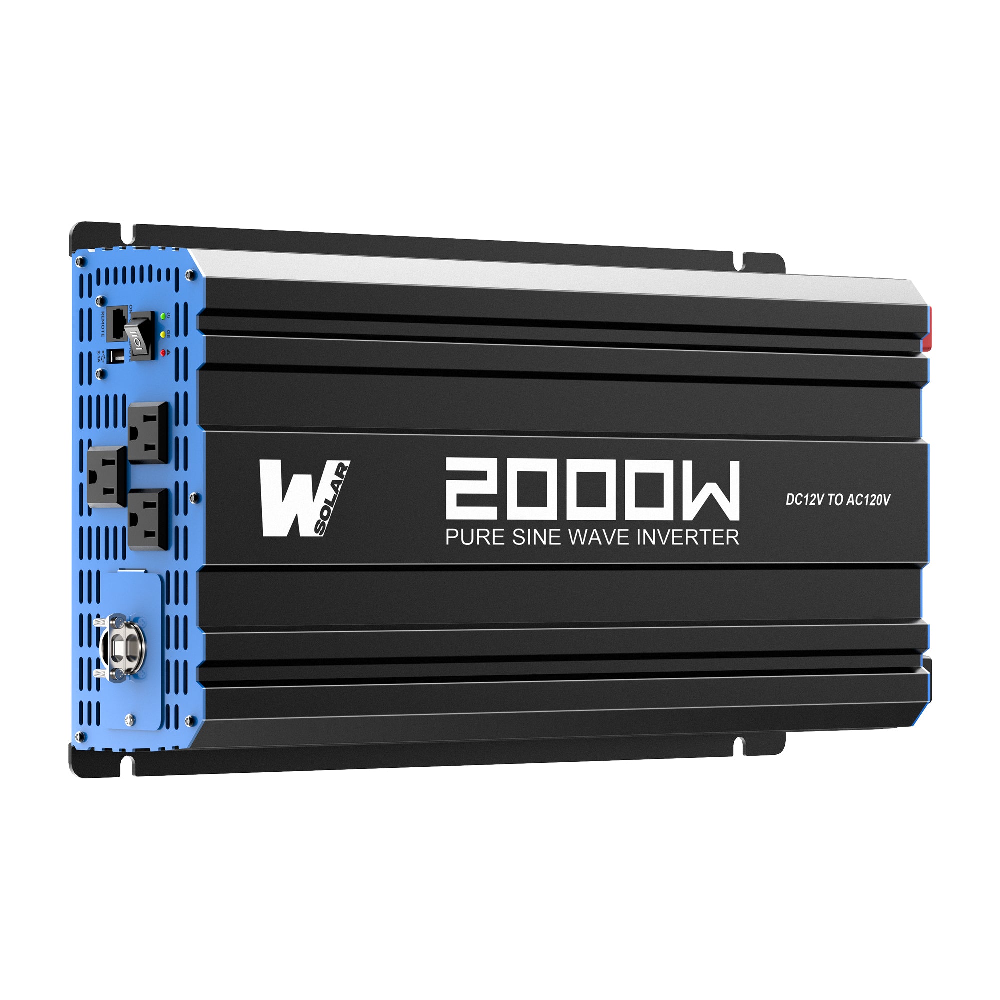 W SOLAR 2000 Watt  12 Volt Industrial Pure Sine Wave Inverter