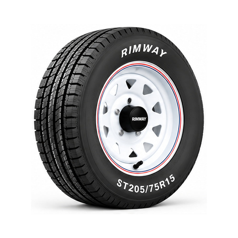 RIMWAY ST205/75R15 Trailer Tire & Wheel Assembly - Load Range D